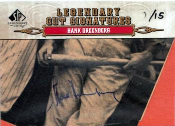 2011 SP Legendary Cuts #87 Hank Greenberg Front