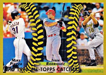 2011 Topps - 60 Years of Topps Original Back #459 Mike Piazza / Ivan Rodriguez / Jason Kendall Front
