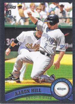 2011 Topps - Black #197 Aaron Hill Front