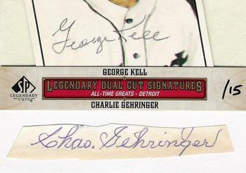 2011 SP Legendary Cuts - Legendary Dual Cut Signatures #DE-GK Charlie Gehringer / George Kell Front