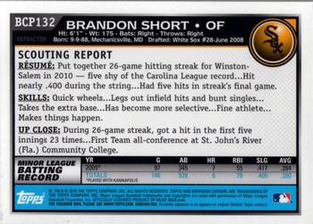 2010 Bowman Chrome - Prospects Green X-Fractors #BCP132 Brandon Short Back