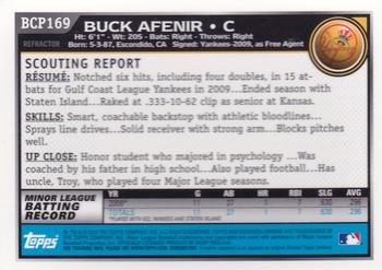 2010 Bowman Chrome - Prospects Green X-Fractors #BCP169 Buck Afenir Back