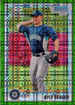 2010 Bowman Chrome - Prospects Green X-Fractors #BCP195 Kyle Seager Front