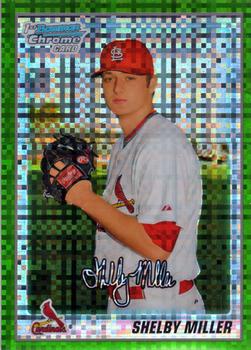 2010 Bowman Chrome - Prospects Green X-Fractors #BCP204 Shelby Miller Front