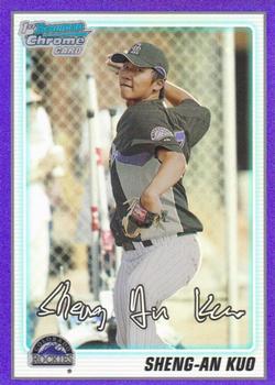 2010 Bowman - Chrome Prospects Purple Refractors #BCP52 Sheng-An Kuo Front
