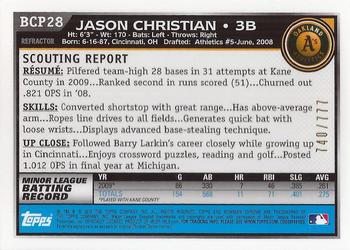 2010 Bowman - Chrome Prospects Refractors #BCP28 Jason Christian Back