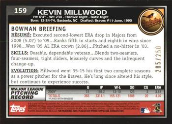 2010 Bowman - Orange #159 Kevin Millwood Back