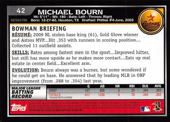2010 Bowman Chrome - Refractors #42 Michael Bourn Back