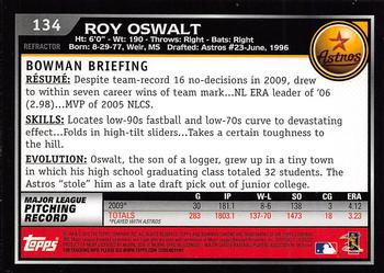 2010 Bowman Chrome - Refractors #134 Roy Oswalt Back