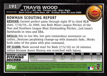 2010 Bowman Chrome - Refractors #191 Travis Wood Back