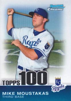 2010 Bowman Chrome - Topps 100 Prospects #TPC6 Mike Moustakas Front