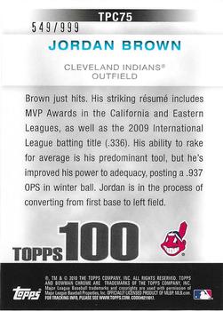 2010 Bowman Chrome - Topps 100 Prospects #TPC75 Jordan Brown Back