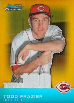 2010 Bowman Chrome - Topps 100 Prospects Gold Refractors #TPC11 Todd Frazier Front