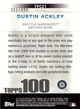 2010 Bowman Chrome - Topps 100 Prospects Refractors #TPC21 Dustin Ackley Back