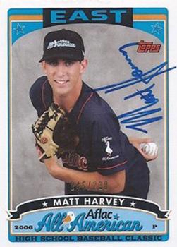 2010 Bowman Draft Picks & Prospects - AFLAC All-American Classic Autographs #AFLAC-MH Matt Harvey Front