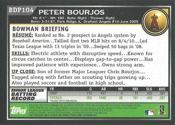 2010 Bowman Draft Picks & Prospects - Gold #BDP104 Peter Bourjos Back