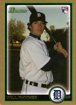 2010 Bowman Draft Picks & Prospects - Gold #BDP108 Will Rhymes Front