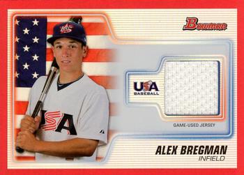 2010 Bowman Draft Picks & Prospects - USA Baseball Jerseys Red #USAR5 Alex Bregman Front