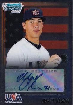 2010 Bowman Draft Picks & Prospects - Chrome USA Baseball Autographs #USAA-14 Matt Olson Front