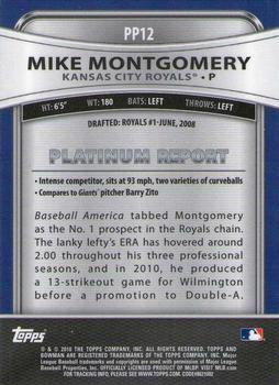2010 Bowman Platinum - Prospects #PP12 Mike Montgomery Back