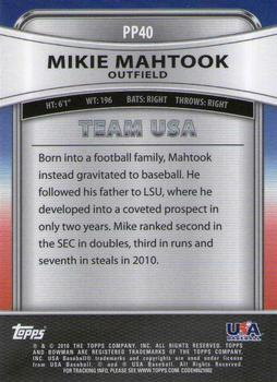2010 Bowman Platinum - Prospects #PP40 Mikie Mahtook Back