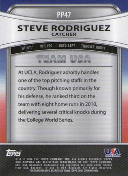 2010 Bowman Platinum - Prospects #PP47 Steve Rodriguez Back