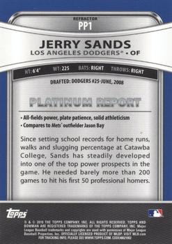 2010 Bowman Platinum - Prospects Purple Refractors #PP1 Jerry Sands Back