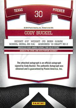 2010 Donruss Elite Extra Edition - Franchise Futures Signatures #30 Cody Buckel Back