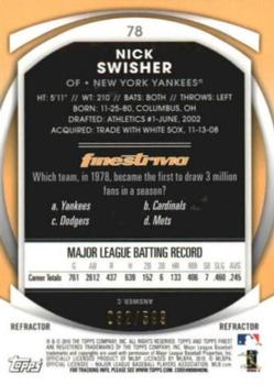 2010 Finest - Refractors #78 Nick Swisher Back