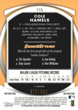 2010 Finest - Refractors #115 Cole Hamels Back