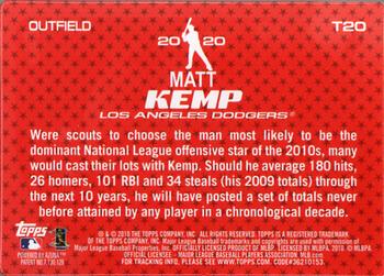 2010 Topps - 2020 #T20 Matt Kemp Back