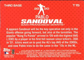 2010 Topps - 2020 #T15 Pablo Sandoval Back