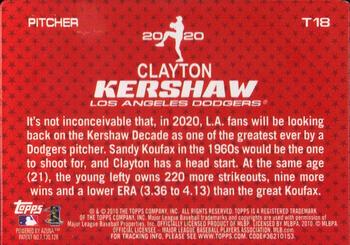 2010 Topps - 2020 #T18 Clayton Kershaw Back