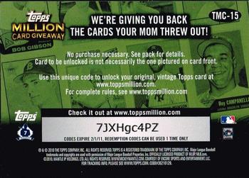 2010 Topps - Million Card Giveaway #TMC-15 Mickey Mantle Back