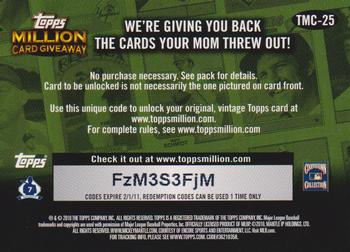 2010 Topps - Million Card Giveaway #TMC-25 Mickey Mantle Back