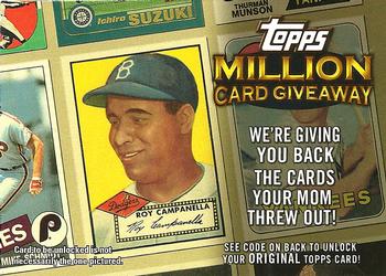 2010 Topps - Million Card Giveaway #TMC-1 Roy Campanella Front