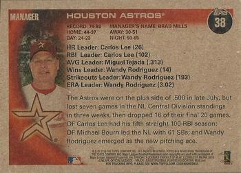2010 Topps - Vintage Cardstock #38 Houston Astros Back