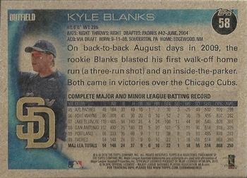 2010 Topps - Vintage Cardstock #58 Kyle Blanks Back