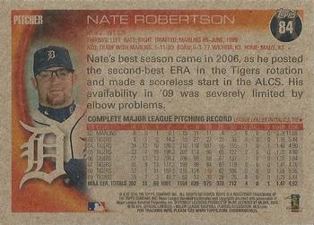 2010 Topps - Vintage Cardstock #84 Nate Robertson Back