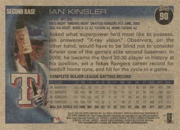 2010 Topps - Vintage Cardstock #90 Ian Kinsler Back