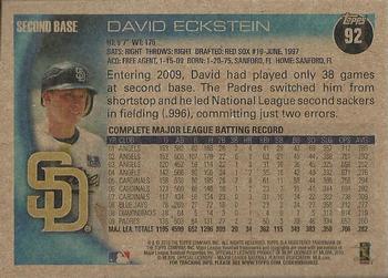 2010 Topps - Vintage Cardstock #92 David Eckstein Back