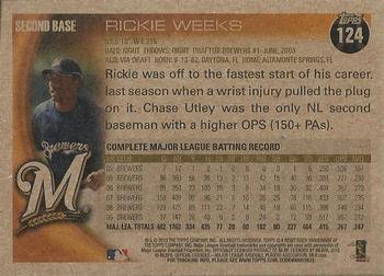 2010 Topps - Vintage Cardstock #124 Rickie Weeks Back