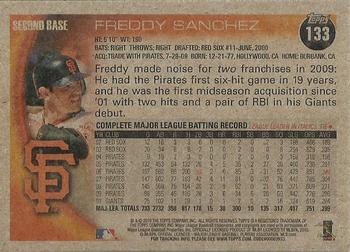 2010 Topps - Vintage Cardstock #133 Freddy Sanchez Back