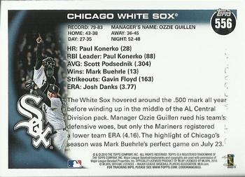 2010 Topps - Black #556 Chicago White Sox Back