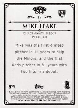 2010 Topps 206 - Bronze #17 Mike Leake Back