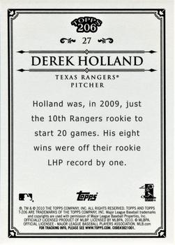 2010 Topps 206 - Bronze #27 Derek Holland Back