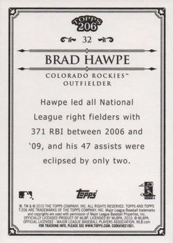 2010 Topps 206 - Bronze #32 Brad Hawpe Back