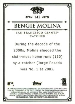 2010 Topps 206 - Bronze #142 Bengie Molina Back