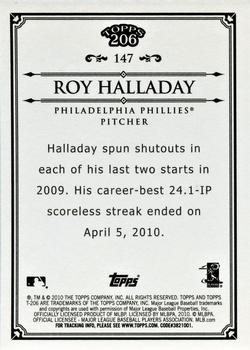 2010 Topps 206 - Bronze #147 Roy Halladay Back