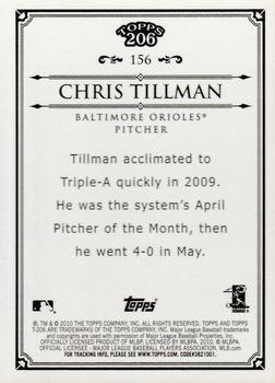 2010 Topps 206 - Bronze #156 Chris Tillman Back